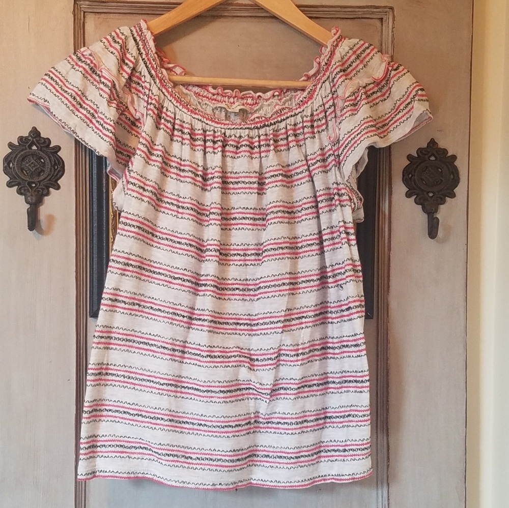 Max Studio On/Off Shoulder Shirt
